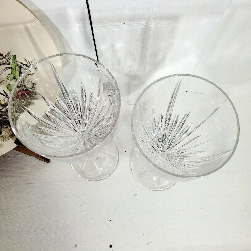 Pair Mikasa Icicles Water Goblet & Ice Tea Glass mixed set - Picture 2 of 8
